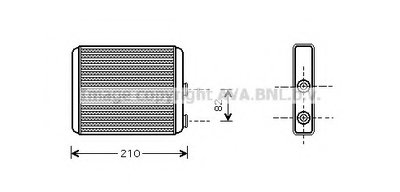 Теплообменник, отопление салона AVA QUALITY COOLING
