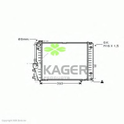 Радиатор, охлаждение двигателя KAGER купить