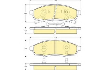 Комплект тормозных колодок, дисковый тормоз