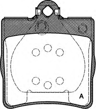 Комплект тормозных колодок, дисковый тормоз ADVANCE OPEN PARTS