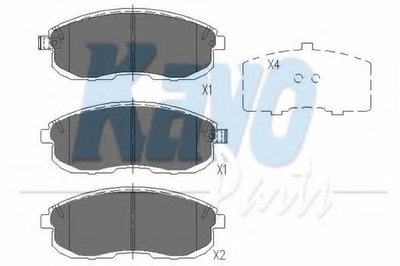 Комплект тормозных колодок, дисковый тормоз KAVO PARTS купить