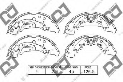 Комплект тормозных колодок DJ PARTS купить