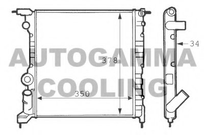Радиатор, охлаждение двигателя AUTOGAMMA купить