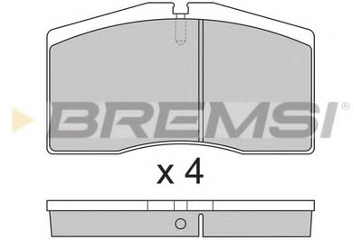 Комплект тормозных колодок, дисковый тормоз BREMSI