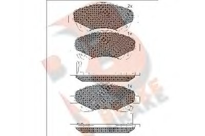 Комплект тормозных колодок, дисковый тормоз R BRAKE
