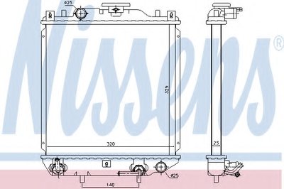 Радиатор, охлаждение двигателя NISSENS купить