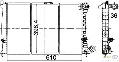 Радиатор, охлаждение двигателя BEHR HELLA SERVICE HELLA купить
