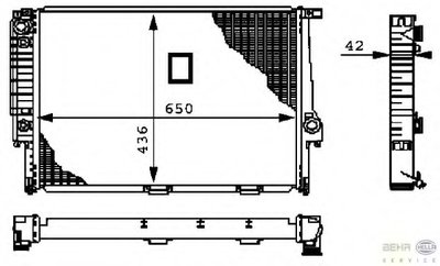 Радиатор, охлаждение двигателя BEHR HELLA SERVICE HELLA купить