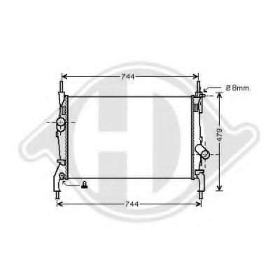 Радиатор, охлаждение двигателя DIEDERICHS купить