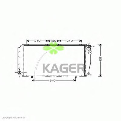 Радиатор, охлаждение двигателя KAGER купить