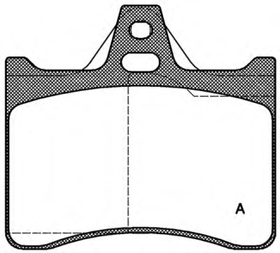 Комплект тормозных колодок, дисковый тормоз ADVANCE OPEN PARTS