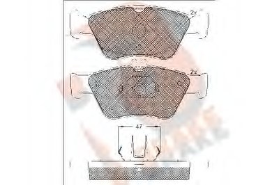 Комплект тормозных колодок, дисковый тормоз R BRAKE