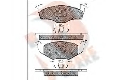 Комплект тормозных колодок, дисковый тормоз R BRAKE
