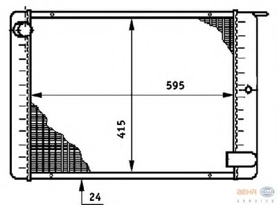 Радиатор, охлаждение двигателя BEHR HELLA SERVICE HELLA купить