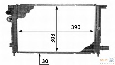 Радиатор, охлаждение двигателя BEHR HELLA SERVICE купить