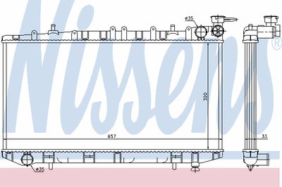 Радиатор, охлаждение двигателя NISSENS купить