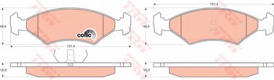 Комплект тормозных колодок, дисковый тормоз COTEC TRW купить