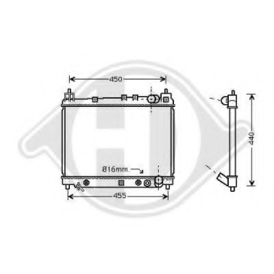 Радиатор, охлаждение двигателя DIEDERICHS купить