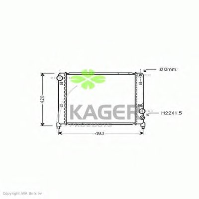 Радиатор, охлаждение двигателя KAGER купить