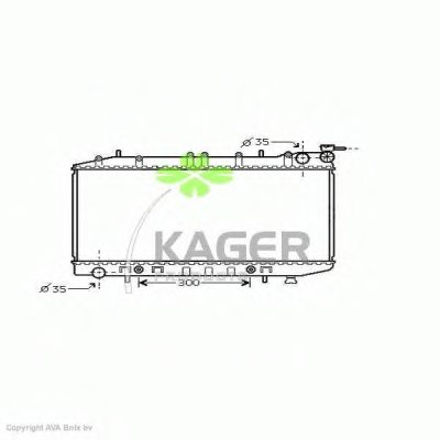 Радиатор, охлаждение двигателя KAGER купить