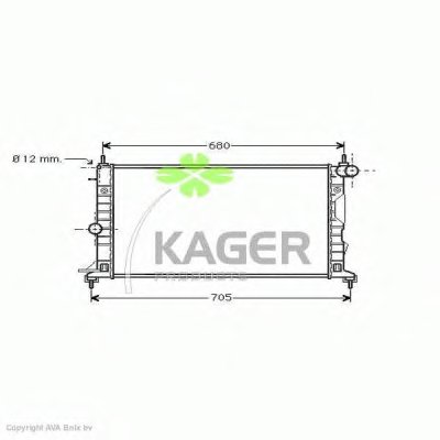 Радиатор, охлаждение двигателя KAGER купить