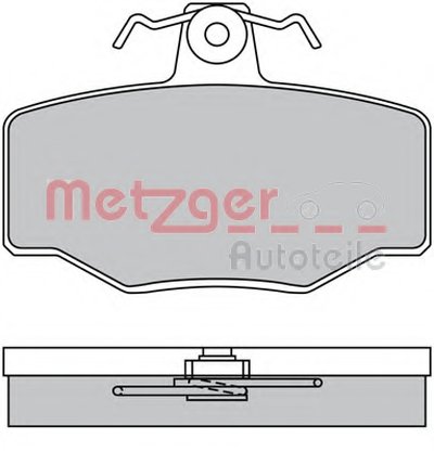 Комплект тормозных колодок, дисковый тормоз METZGER купить