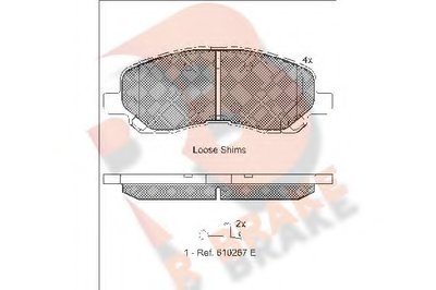 Комплект тормозных колодок, дисковый тормоз R BRAKE купить