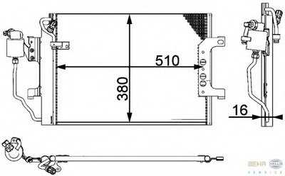 Конденсатор, кондиционер BEHR HELLA SERVICE HELLA купить