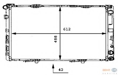 Радиатор, охлаждение двигателя BEHR HELLA SERVICE HELLA купить