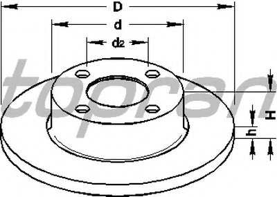 Тормозной диск TOPRAN купить