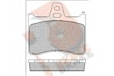 Комплект тормозных колодок, дисковый тормоз R BRAKE