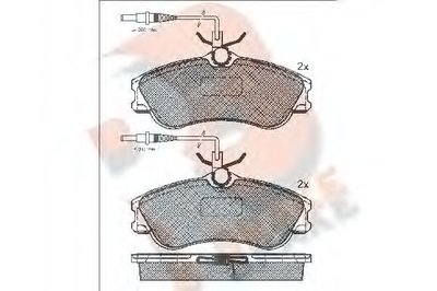 Комплект тормозных колодок, дисковый тормоз R BRAKE