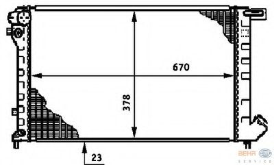 Радиатор, охлаждение двигателя BEHR HELLA SERVICE HELLA купить