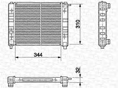 Радиатор, охлаждение двигателя MAGNETI MARELLI купить
