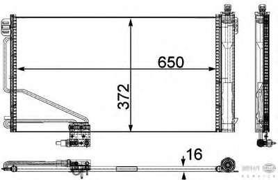 Конденсатор, кондиционер BEHR HELLA SERVICE купить