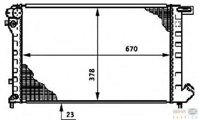 Радиатор, охлаждение двигателя BEHR HELLA SERVICE купить
