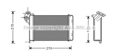 Теплообменник, отопление салона AVA QUALITY COOLING