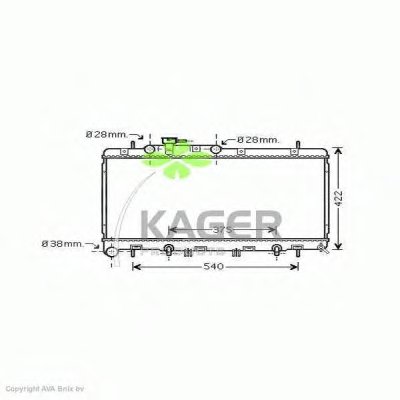 Радиатор, охлаждение двигателя KAGER
