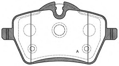 Комплект тормозных колодок, дисковый тормоз ADVANCE OPEN PARTS