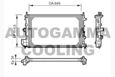 Радиатор, охлаждение двигателя AUTOGAMMA купить