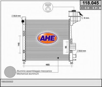 Радиатор, охлаждение двигателя AHE купить