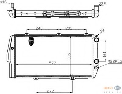 Радиатор, охлаждение двигателя BEHR HELLA SERVICE HELLA купить