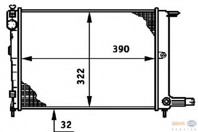 Радиатор, охлаждение двигателя BEHR HELLA SERVICE HELLA купить