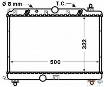 Радиатор, охлаждение двигателя BEHR HELLA SERVICE HELLA купить
