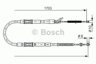 Трос, стояночная тормозная система BOSCH