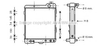 Радиатор, охлаждение двигателя AVA QUALITY COOLING купить