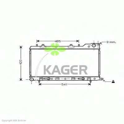 Радиатор, охлаждение двигателя KAGER купить