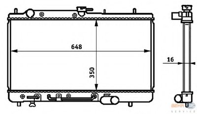 Радиатор, охлаждение двигателя BEHR HELLA SERVICE HELLA купить