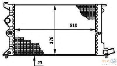 Радиатор, охлаждение двигателя BEHR HELLA SERVICE HELLA купить