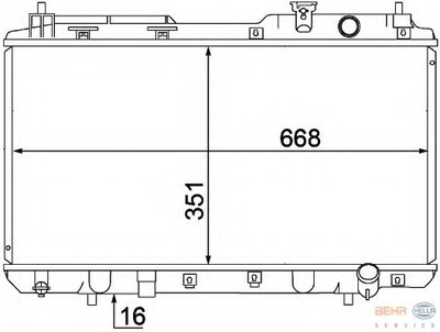Радиатор, охлаждение двигателя BEHR HELLA SERVICE HELLA купить